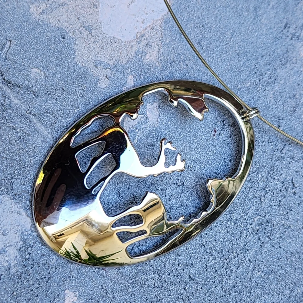Deer Family Christmas Gift Hypoallergenic Jewelry Rhodium Minimalist